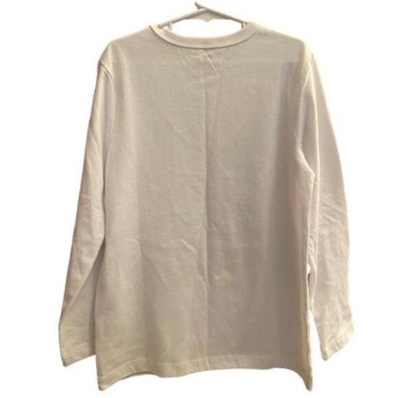 8 Medium Girl’s Wonder Nation White Long Sleeve T-Shirt - Picture 2 of 5